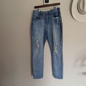 Joyfolie Mia Joy Women's Jeans Distressed Boyfriend Fit Size 29 High Waist